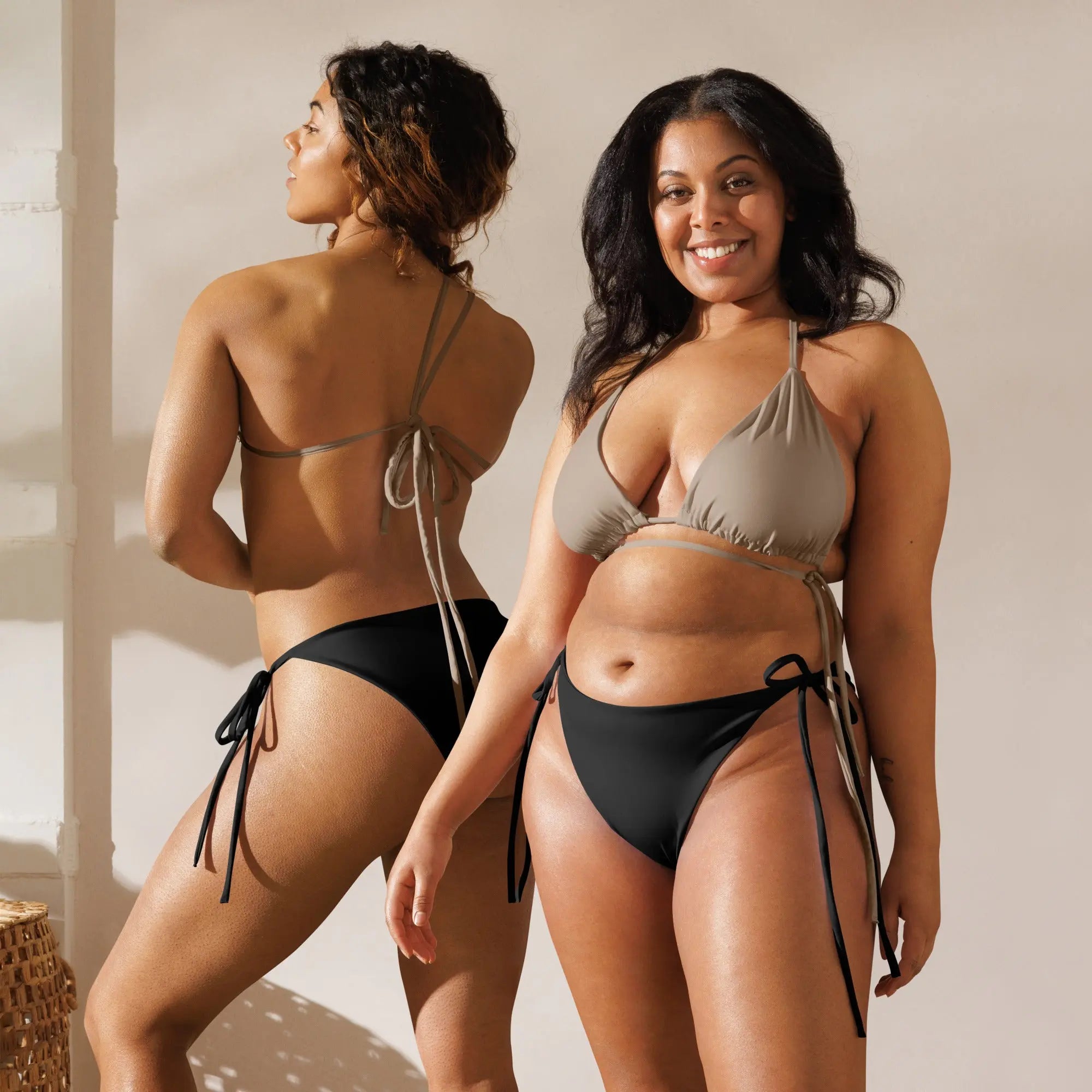 Bas de bikini à cordon recyclé–Détente ensoleillée & conscience stylée zcdrop