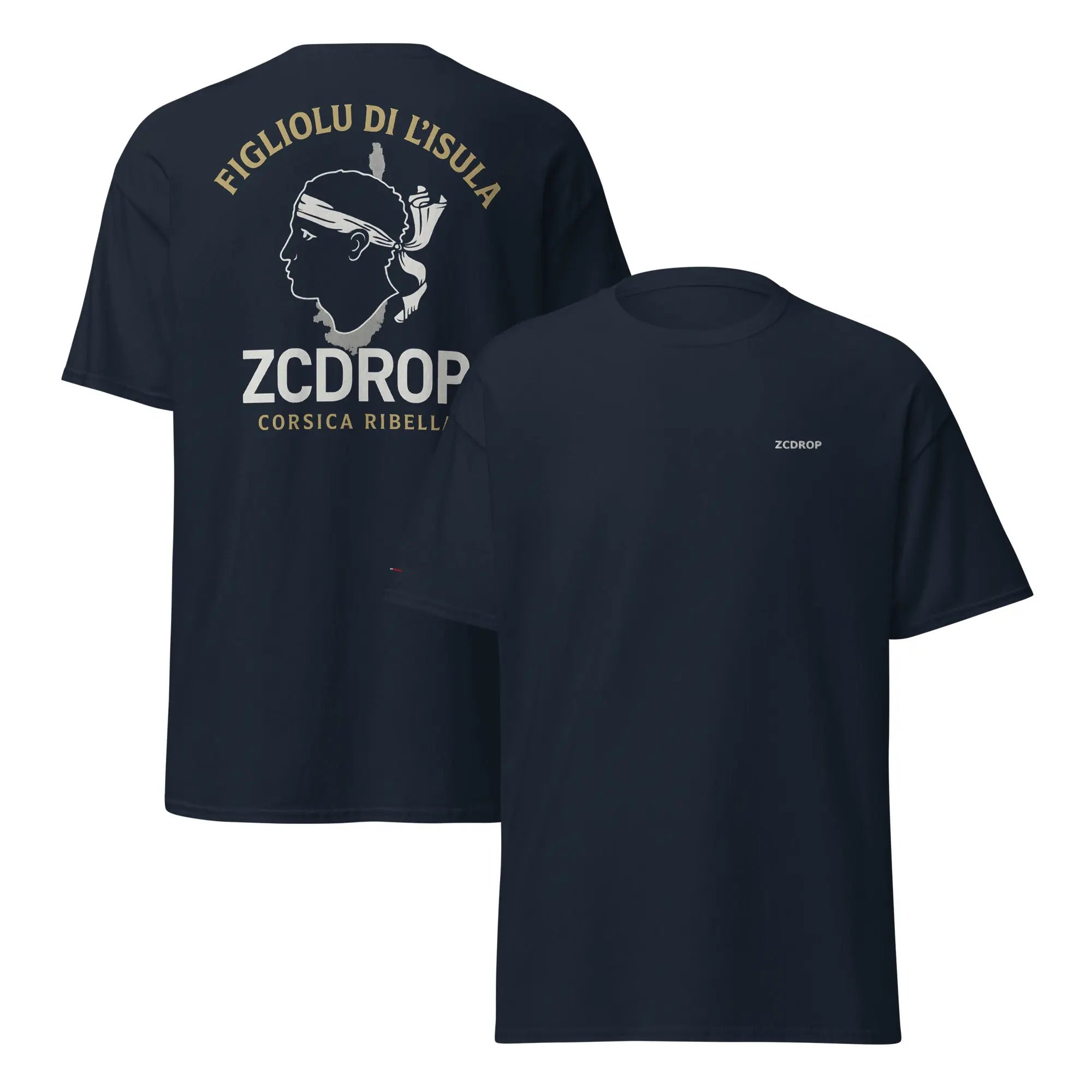 T-shirt unisexe ZCDROP–figliolu di l'isula zcdrop