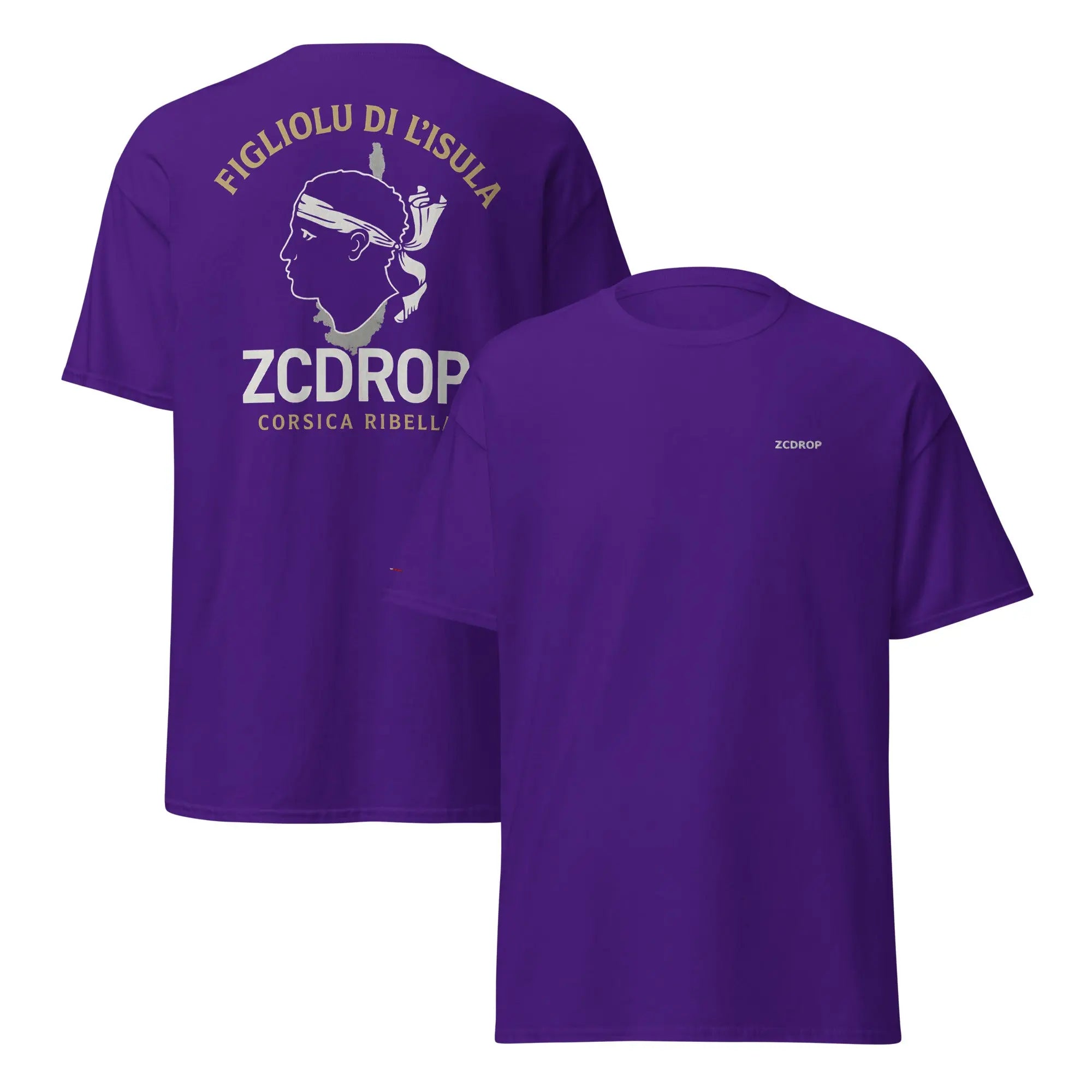 T-shirt unisexe ZCDROP–figliolu di l'isula zcdrop