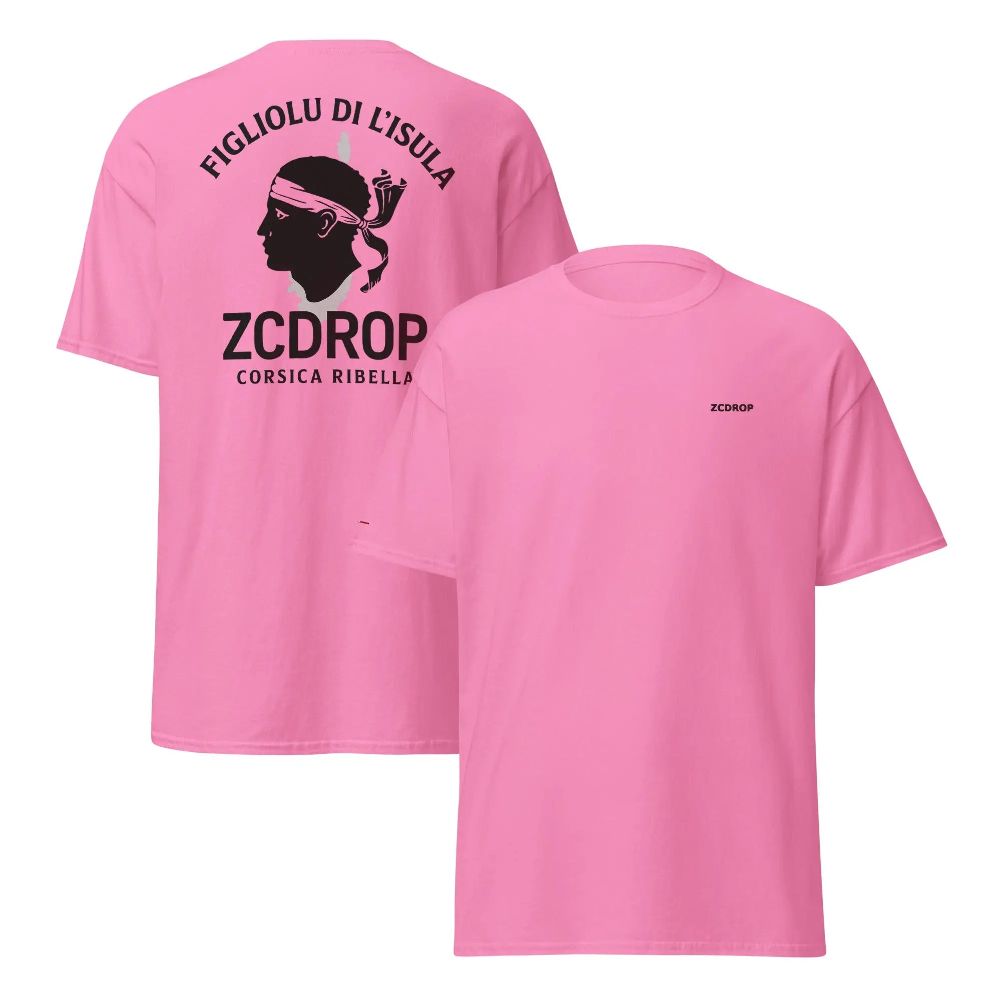 T-shirt unisexe ZCDROP–figliolu di l'isula zcdrop