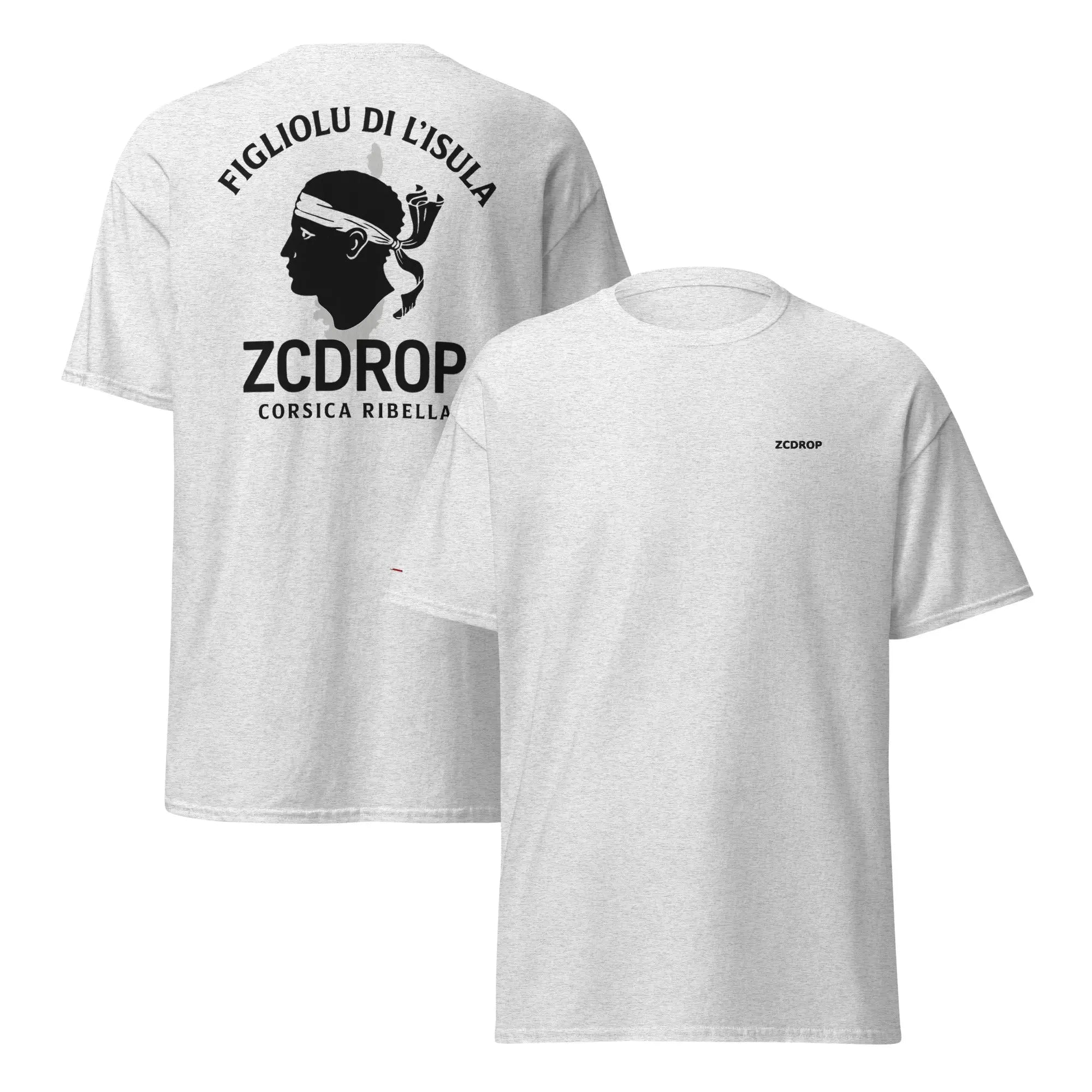 T-shirt unisexe ZCDROP–figliolu di l'isula zcdrop