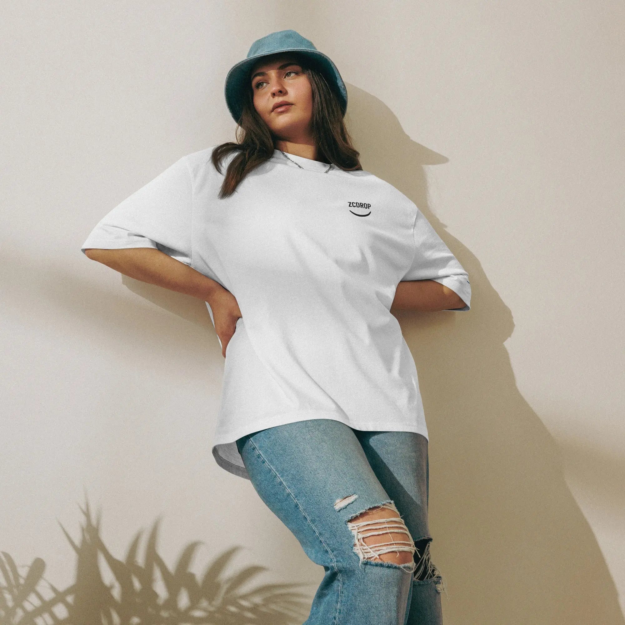 Le smile by ZCDROP t-shirt over size zcdrop