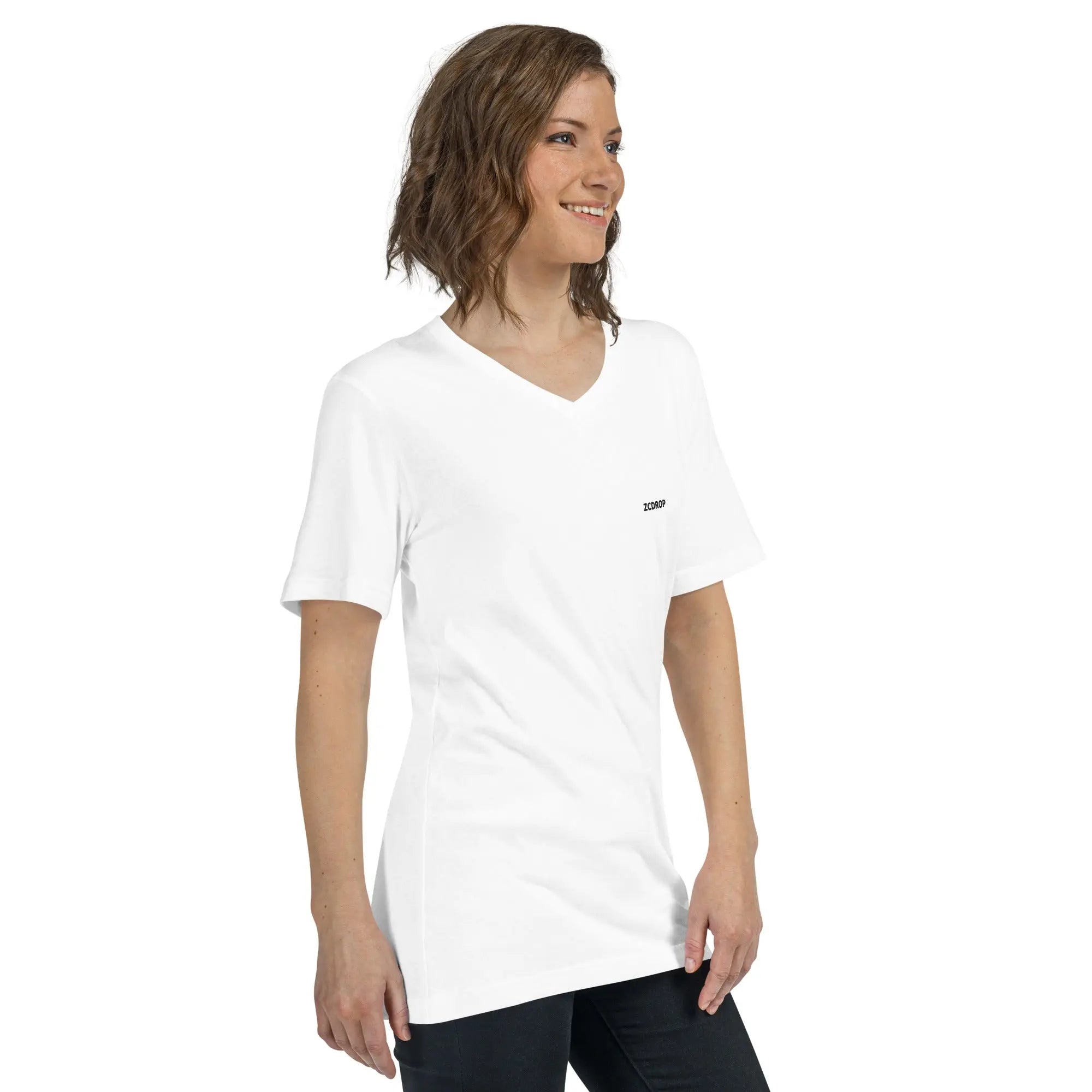 T-SHIRT UNISEXE COL V – L'ÉLÉGANCE INTEMPORELLE zcdrop