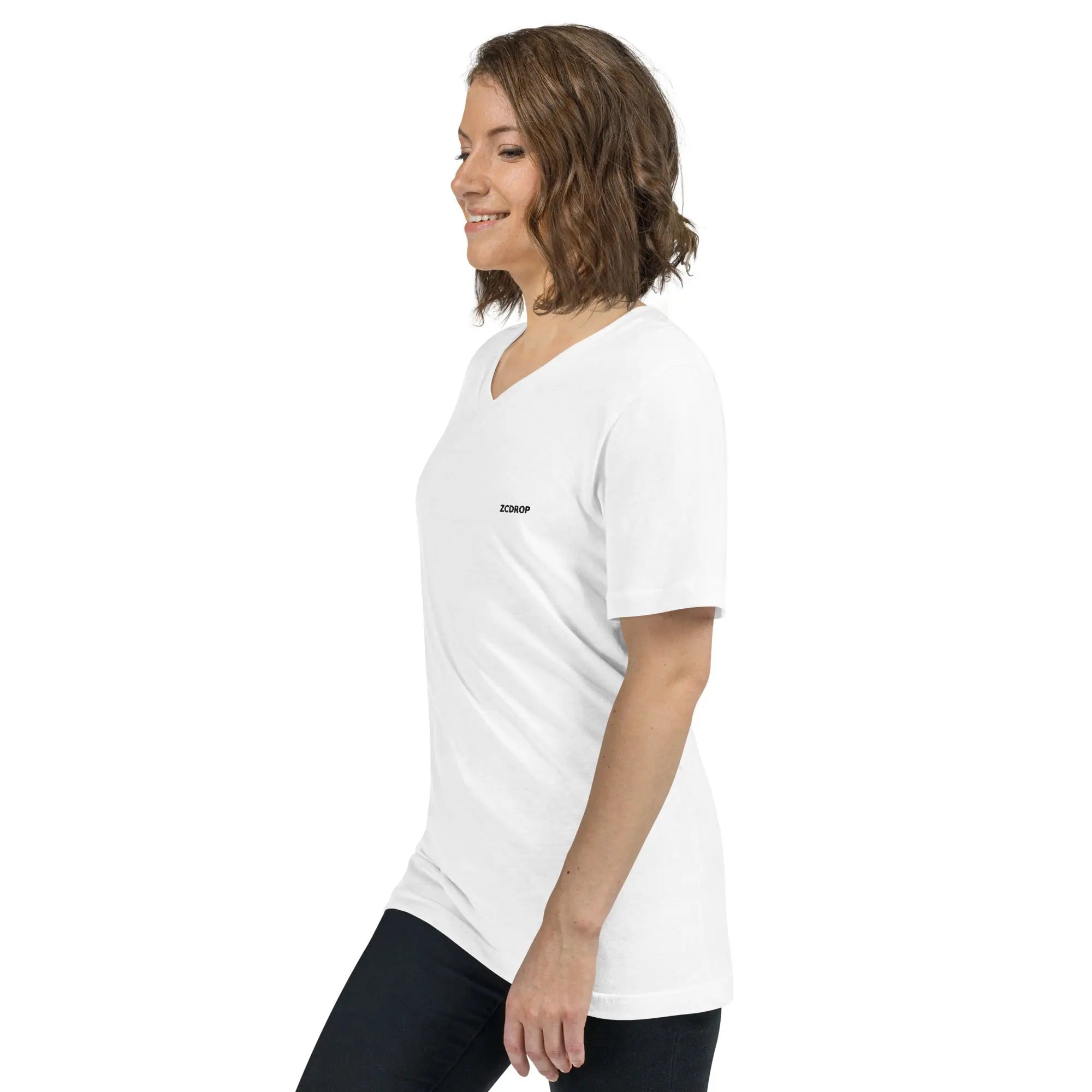 T-SHIRT UNISEXE COL V – L'ÉLÉGANCE INTEMPORELLE zcdrop